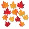 Beistle Club Pack of 288 Red and Yellow Fabric Autumn Leaf Silhouette Cutout Decoration